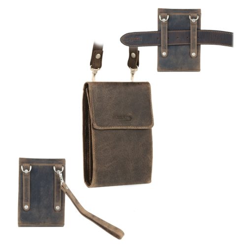 GreenLand Stone bőr, nyakba akasztható pénztárca, RFID védelemmel 11 x 17 cm