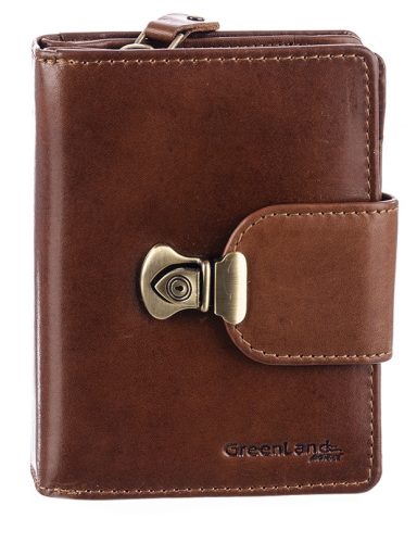GreenLand Nature bőr pénztárca RFID védelemmel 12,5 x 9,5 cm