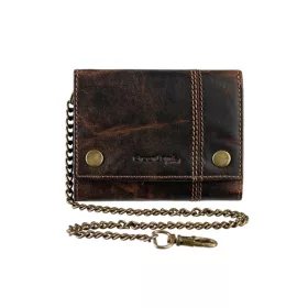   GreenLand Classic láncos bőr pénztárca RFID védelemmel 12 x 9,5 cm
