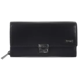   GreenLand fekete bőr pénztárca, brifkó RFID védelemmel 18 x 10 cm