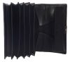 GreenLand fekete bőr pénztárca, brifkó RFID védelemmel 18 x 10 cm