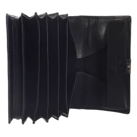   GreenLand fekete bőr pénztárca, brifkó RFID védelemmel 18 x 10 cm