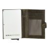 Hide&Stiches sötétzöld bőr pop-up mini pénztárca, kártyatartó 10×7 cm