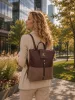 Karen Igor D 703 barna-velúr női hátitáska 30 x 31 x 11 cm