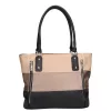 Karen Ilona N 087 fekete-drapp női válltáska 38 x 27 x 11 cm