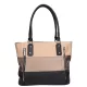 Karen Ilona N 087 fekete-drapp női válltáska 38 x 27 x 11 cm