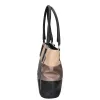 Karen Ilona N 087 fekete-drapp női válltáska 38 x 27 x 11 cm