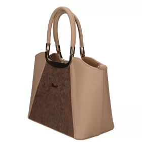   Karen Jowita 9251 bis drapp-bronz női kézitáska, vállpánttal 28 x 25 x 16 cm