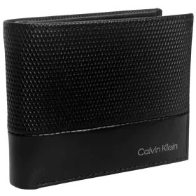   Calvin Klein fekete bőr pénztárca, férfi  RFID 11 x 10 cm