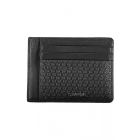  Calvin Klein fekete férfi bőr pénztárca, kártyatartó 12 x 9 x 1 cm