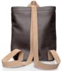 Khoani női  rostbőr - bőr arany hátizsák 32×34 cm