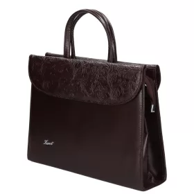   Karen Klotylda 284 barna virágmintás, női, rostbőr aktatáska 37 x 28 x 10 cm