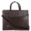 Karen Klotylda 284 barna virágmintás, női, rostbőr aktatáska 37 x 28 x 10 cm