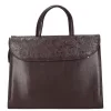 Karen Klotylda 284 barna virágmintás, női, rostbőr aktatáska 37 x 28 x 10 cm