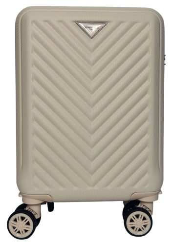 Leonardo Da Vinci bézs színű, keményfalú kabinbőrönd 40 cm