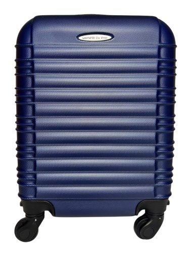 Leonardo Da Vinci sötétkék színű, keményfalú kabinbőrönd 40 cm