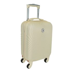   Leonardo Da Vinci bézs színű, keményfalú kabinbőrönd 40 cm