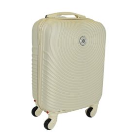   Leonardo Da Vinci bézs színű, keményfalú kabinbőrönd 40 cm