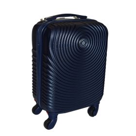   Leonardo Da Vinci sötétkék színű, keményfalú kabinbőrönd 40 cm