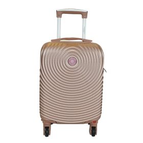   Leonardo Da Vinci rosegold színű, keményfalú kabinbőrönd 40 cm