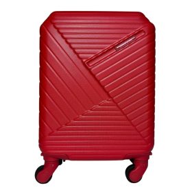   Leonardo Da Vinci piros színű, keményfalú kabinbőrönd 40 cm