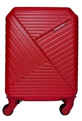 Leonardo Da Vinci piros színű, keményfalú kabinbőrönd 40 cm