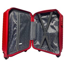   Leonardo Da Vinci piros színű, keményfalú kabinbőrönd 40 cm