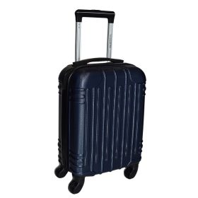   Leonardo Da Vinci sötétkék színű, keményfalú kabinbőrönd 40 cm