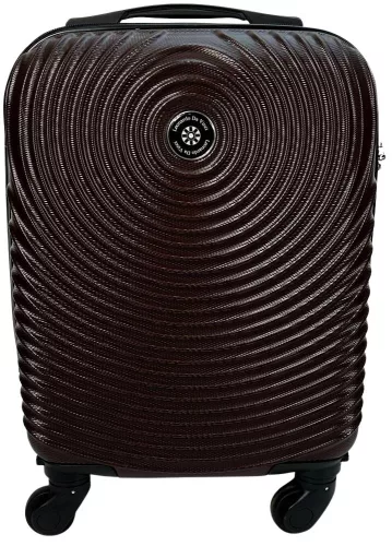 Leonardo Da Vinci barna ABS keményfalú kabinbőrönd 40 × 30 × 20 cm