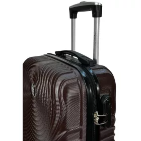   Leonardo Da Vinci barna ABS keményfalú kabinbőrönd 40 × 30 × 20 cm