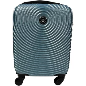   Leonardo Da Vinci türkizkék ABS keményfalú kabinbőrönd 40 × 30 × 20 cm