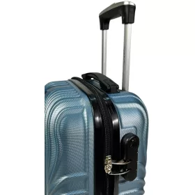   Leonardo Da Vinci türkizkék ABS keményfalú kabinbőrönd 40 × 30 × 20 cm