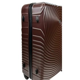   Leonardo da Vinci nagyméretű barna ABS keményfalú bőrönd 85 x 54 x 32 cm