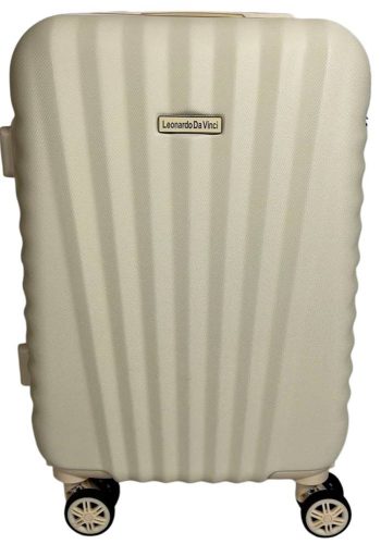 Leonardo Da Vinci bézs színű, keményfalú kabinbőrönd 40 cm