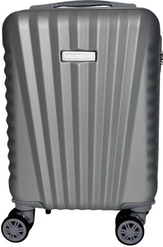 Leonardo Da Vinci ezüst színű, keményfalú kabinbőrönd 40 cm