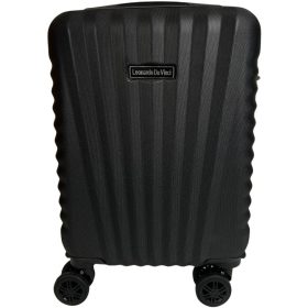  Leonardo Da Vinci fekete színű, keményfalú kabinbőrönd 40 cm