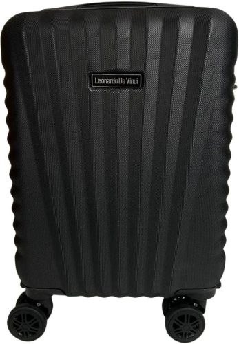 Leonardo Da Vinci fekete színű, keményfalú kabinbőrönd 40 cm