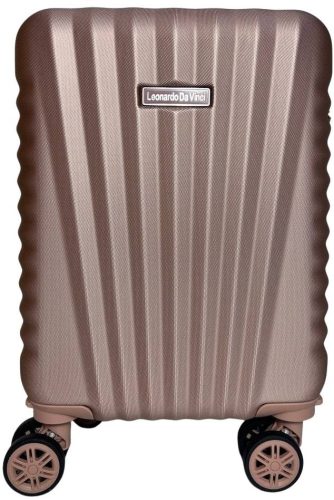 Leonardo Da Vinci rosegold, keményfalú kabinbőrönd 40 cm