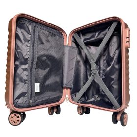 Leonardo Da Vinci rosegold, keményfalú kabinbőrönd 40 cm