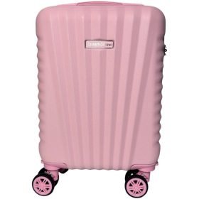   Leonardo Da Vinci rózsaszín, keményfalú kabinbőrönd 40 cm