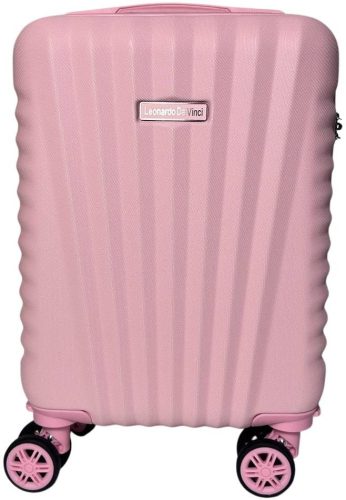 Leonardo Da Vinci rózsaszín, keményfalú kabinbőrönd 40 cm