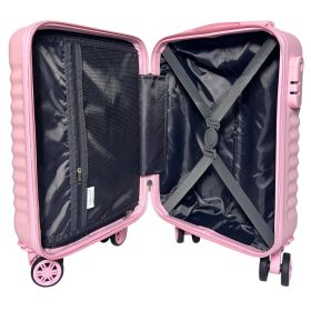   Leonardo Da Vinci rózsaszín, keményfalú kabinbőrönd 40 cm