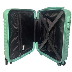   Leonardo Da Vinci türkiz színű, keményfalú kabinbőrönd 40 cm