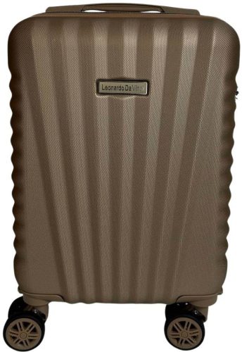 Leonardo Da Vinci barna színű, keményfalú kabinbőrönd 50 cm