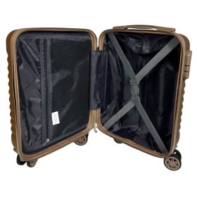   Leonardo Da Vinci barna színű, keményfalú kabinbőrönd 50 cm