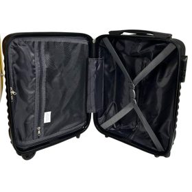   Leonardo Da Vinci fekete színű, keményfalú kabinbőrönd 50 cm