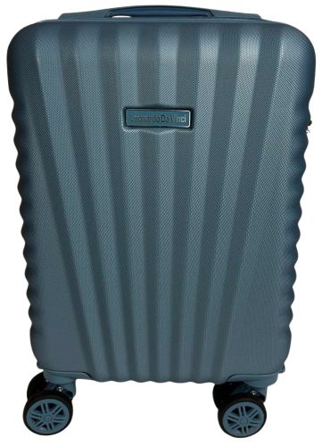 Leonardo Da Vinci kék színű, keményfalú kabinbőrönd 50 cm