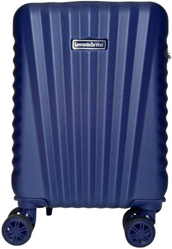 Leonardo Da Vinci sötétkék színű, keményfalú kabinbőrönd 50 cm
