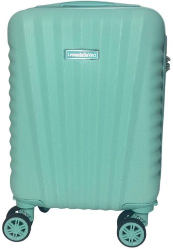 Leonardo Da Vinci türkiz színű, keményfalú kabinbőrönd 50 cm