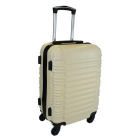   Leonardo Da Vinci bézs színű, keményfalú kabinbőrönd 50 cm